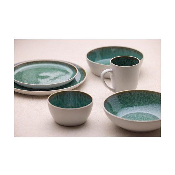 Balts/zaļš deserta akmensmasas šķīvis ø 21 cm Gastro White/Green – Bitz-image-3