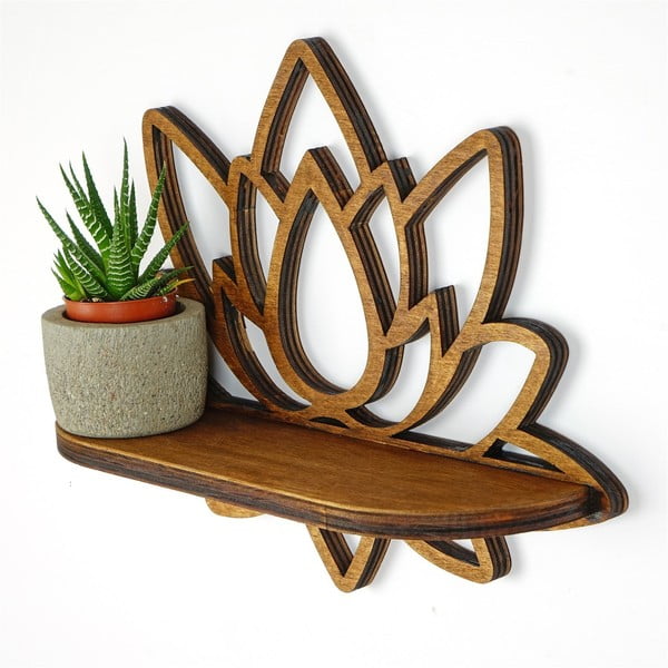 Dabīga toņa sienas plaukts 33 cm Lotus – Kalune Design-image-1