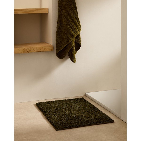 Haki vannas istabas paklājiņš 50x70 cm Coper – Kave Home-image-1