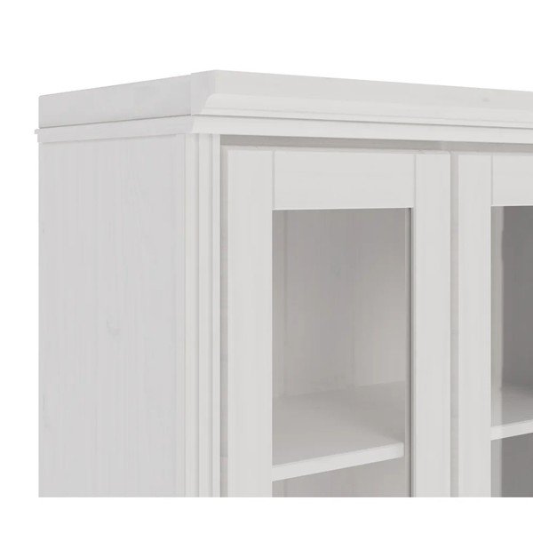 Balta priedes masīvkoka vitrīna 74x223x37 cm Anita – Støraa-image-4