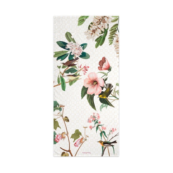 Balts dvielis 70x150 cm Blooming – Happy Friday