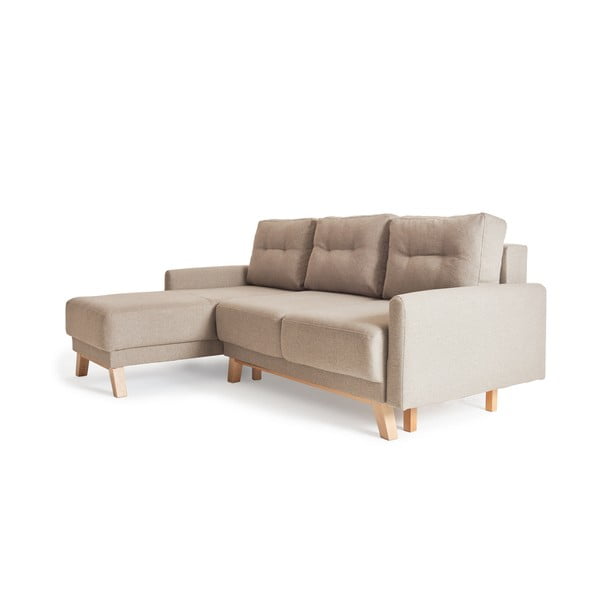 Bēšs izvelkamais stūra dīvāns Bonami Selection Pop-image-4