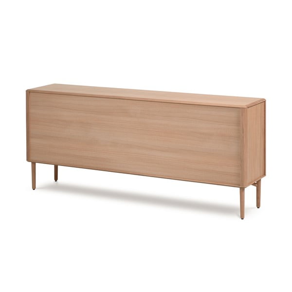 Dabīga toņa zema kumode ar ozolkoka imitāciju 200x86 cm Lenon – Kave Home-image-3