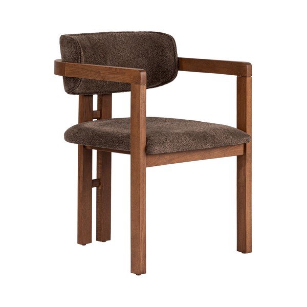 Brūns ēdamistabas krēsls ar roku balstiem Toscana – Kalune Design
