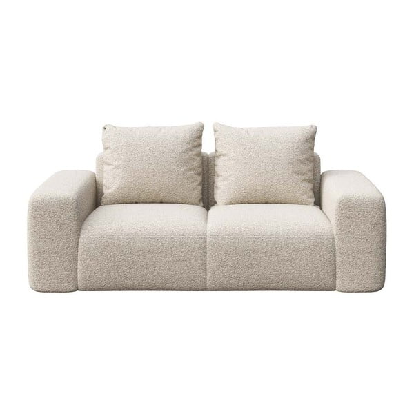 Bēšs dīvāns no buklē auduma 212 cm Feiro – MESONICA