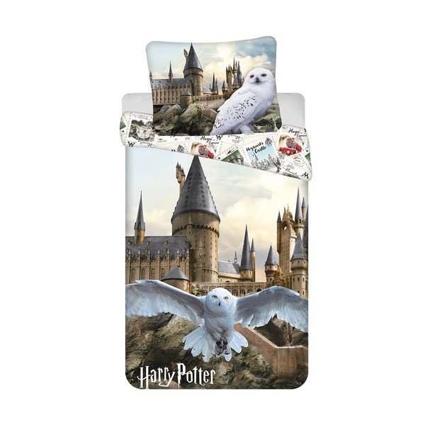 Kokvilnas bērnu gultas veļa 140x200 cm Harry Potter "Hedwig" – Jerry Fabrics