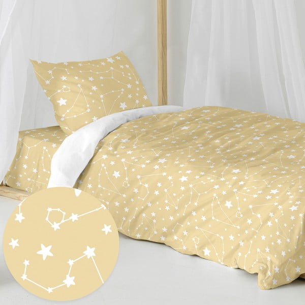Vienguļamā kokvilnas bērnu gultas veļa 140x200 cm Star sign – Happy Friday