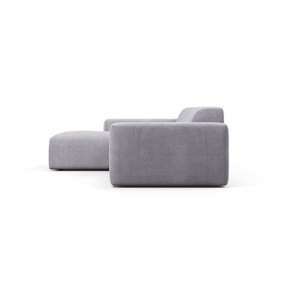 Gaiši pelēks velveta stūra dīvāns Marie Claire Home Karen, 250 cm, kreisais stūris-image-4