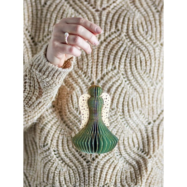 Papīra Ziemassvētku eglītes rotājums ø 9 cm Ingi – Bloomingville-image-1