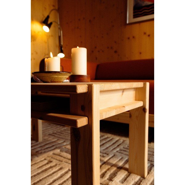 Gaiša dabīga toņa priedes masīvkoka žurnālgaldiņš 50x80 cm Tuck – Karup-image-2