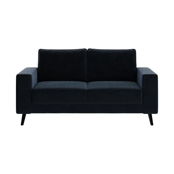 Tumši zils samta divvietīgs dīvāns Ghado Fynn, 168 cm
