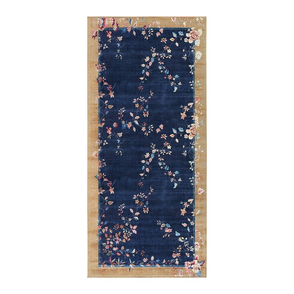 Tumši zils/bēšs celiņa paklājs 80x200 cm Amira – Hanse Home