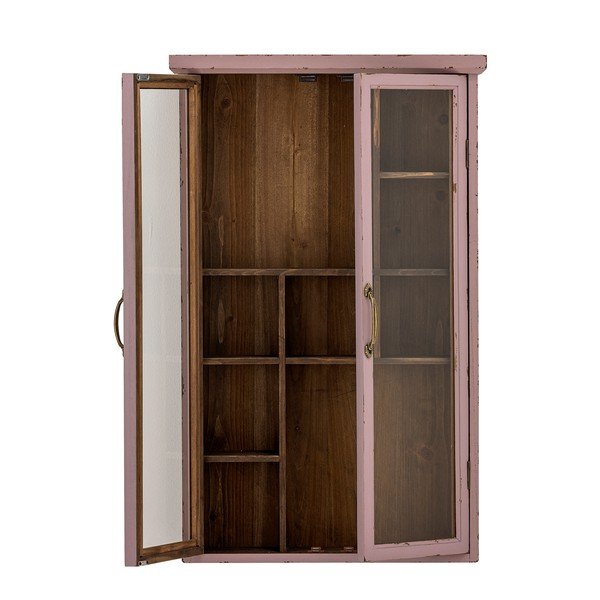 Dūmakaini rozā egles masīvkoka vitrīna 50x80x14 cm Hazem – Bloomingville-image-4