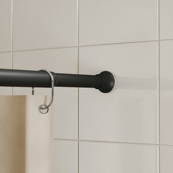 Matēti melna dušas aizkaru stanga 106 - 182 cm Chroma – Umbra-image-1
