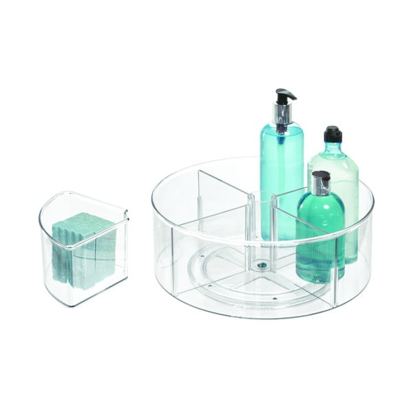 Apaļa caurspīdīga uzglabāšanas kaste iDesign The Home Edit, ⌀ 29 cm-image-4