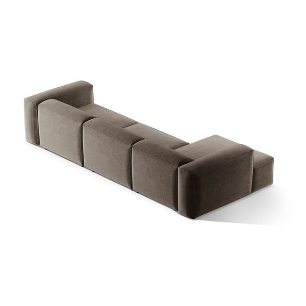 Brūns stūra dīvāns (ar kreiso stūri/ar zvilni) Bergamo – Cosmopolitan Design-image-4