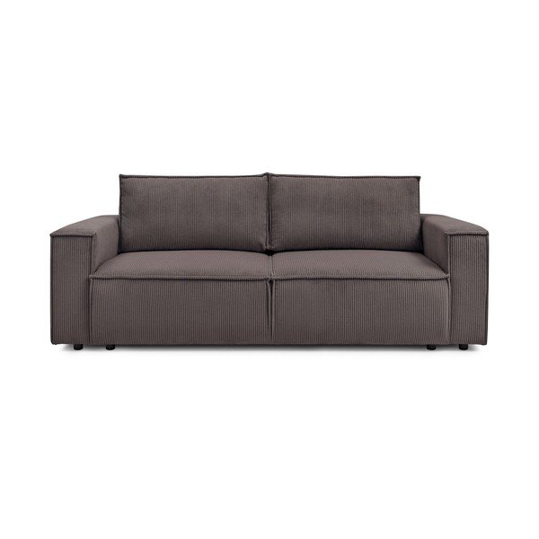Pelēkbrūns velveta salokāms dīvāns 245 cm Nihad – Bobochic Paris