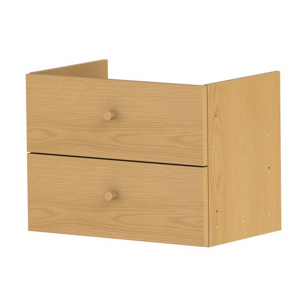 Dabīga toņa atvilktnes moduļu plauktu sistēmai ar ozolkoka imitāciju 43x33 cm Z  – Tenzo-image-2