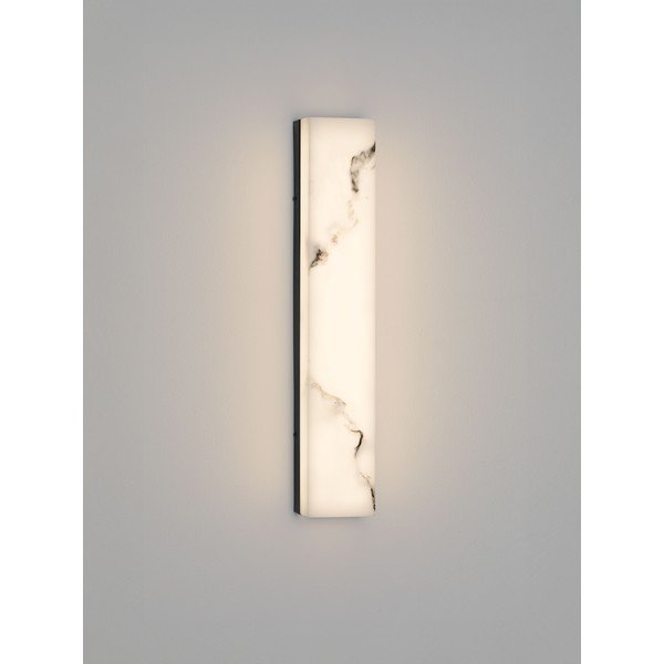 Balta/matēti melna LED sienas lampa ar akmens imitāciju Shado – Nova Luce-image-3