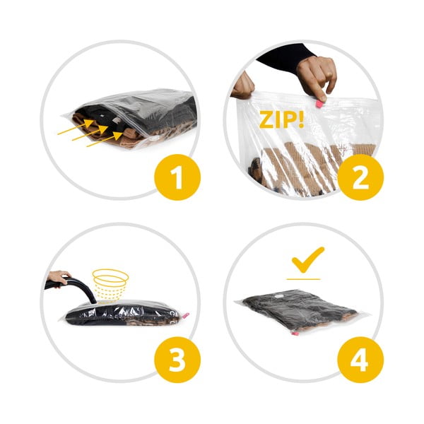 Vakuuma maisi apģērbam (2 gab.) Aspi Form XL – Compactor-image-3
