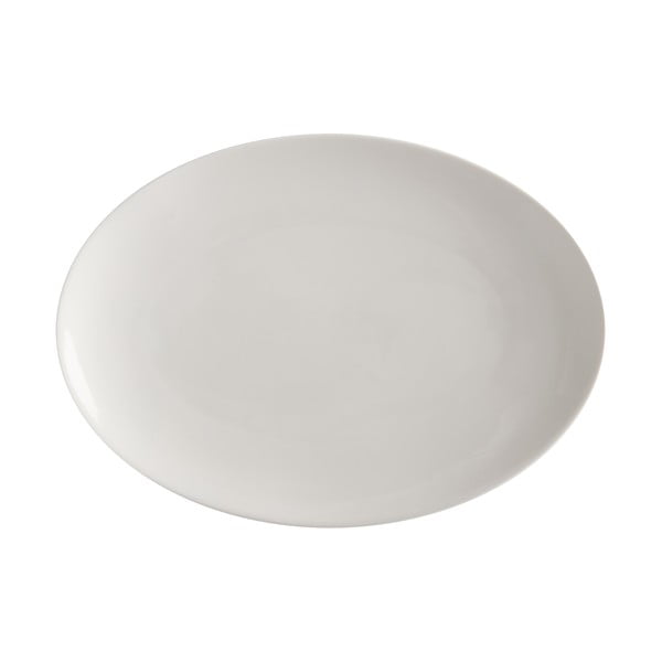 Balts porcelāna šķīvis Maxwell & Williams Basic, 30 x 22 cm
