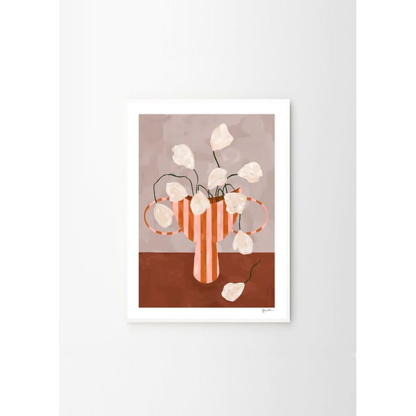Plakāts 50x70 cm White Flowers in Striped Vase – Frankie Penwill – The Poster Club-image-4