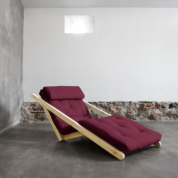 Karup Figo atpūtas krēsls, Raw/Bordo, 70 cm