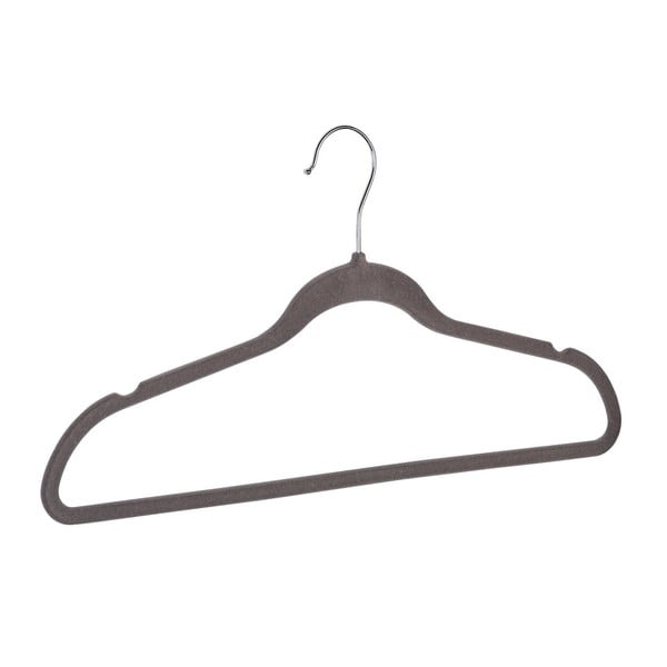 5 pelēku plastmasas pakaramo komplekts Wenko Flocking-image-2