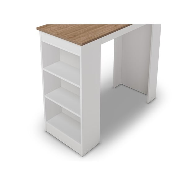 Bāra galds ar ozolkoka imitācijas galda virsmu 52x120 cm Peru – Marckeric-image-2