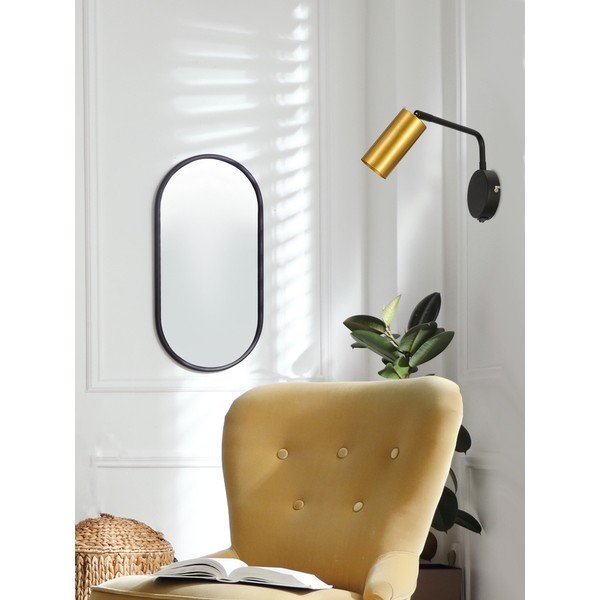 Metāla sienas lampa melnā un zelta krāsā Tina – Candellux Lighting-image-1