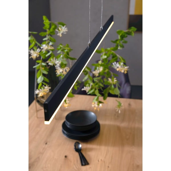 Melna LED piekaramā lampa ar regulējamu spilgtumu Straight – Fischer & Honsel-image-2