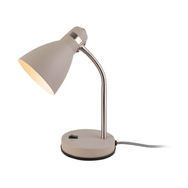 Pelēka galda lampa Leitmotiv Study, augstums 30 cm-image-4
