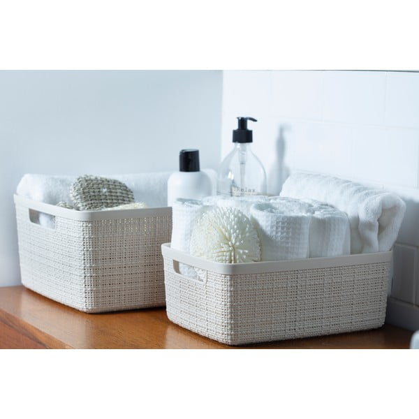 Uzglabāšanas plastmasas uzglabāšanas grozs Jute – Curver-image-2
