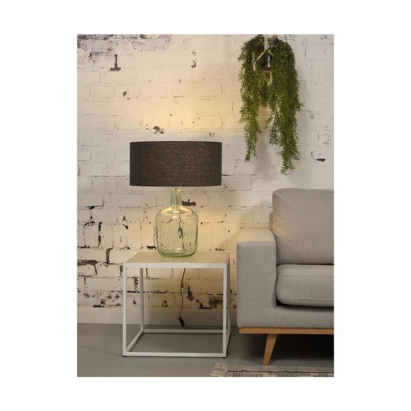 Galda lampa ar tumši zilu abažūru un pārstrādāta stikla struktūru Good&Mojo Murano, ⌀ 47 cm-image-1