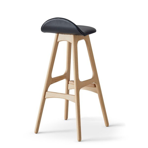 Ādas grozāms bāra krēsls 86 cm Buck – Hammel Furniture-image-2