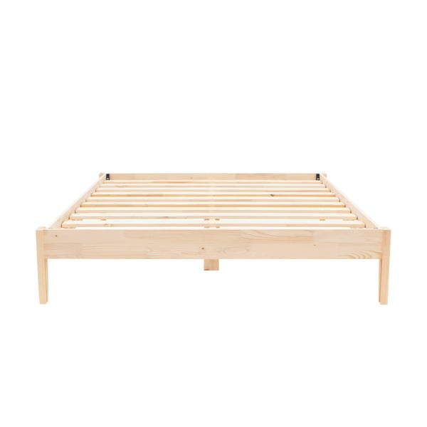 Dabīga toņa egles masīvkoka vienvietīga gulta ar redelēm 90x200 cm Galaksi – Kalune Design-image-4