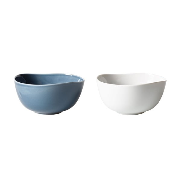 2 zilas un baltas krāsas porcelāna bļodu komplekts Like by Villeroy & Boch Group