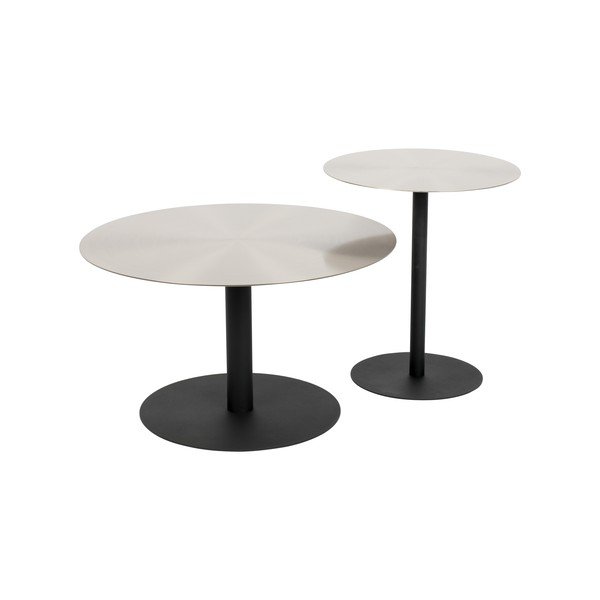 Melns/zelta krāsas metāla apaļš žurnālgaldiņš ø 60 cm Snow – Zuiver-image-3