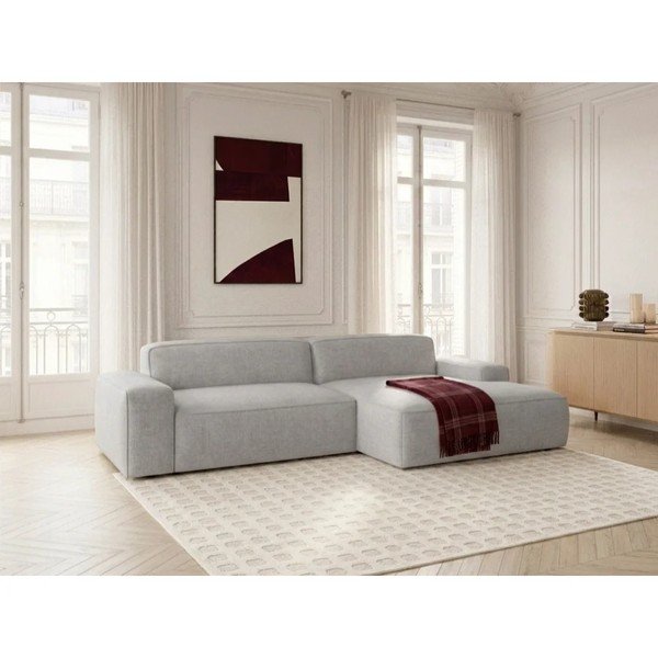 Pelēks salokāms/su elektriniu sėdynės reguliavimu stūra dīvāns (ar labo stūri) Abel – Bobochic Paris-image-3