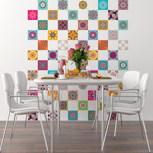 60 dekoratīvo sienas uzlīmju komplekts Ambiance Flow, 15 x 15 cm-image-4