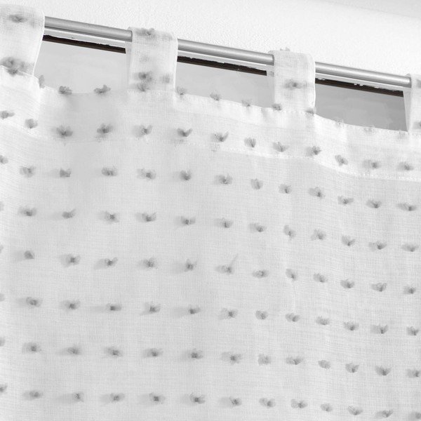 Balti dienas aizkari (2 gab.) 60x90 cm Pomponella – douceur d'intérieur-image-1
