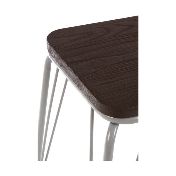 Pelēks/tumša dabīga toņa gobas masīvkoka ķeblis District – Premier Housewares-image-4