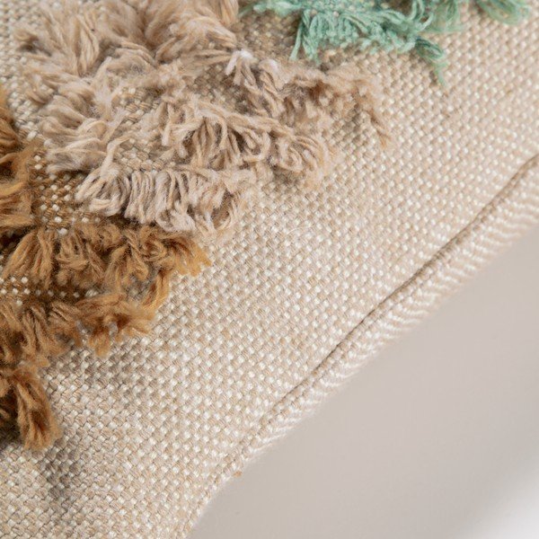 Brūns spilvena pārvalks no pārstrādātas plastmasas Kave Home Dalila, 45 x 45 cm-image-1