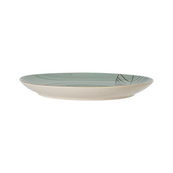 Zaļš keramikas sekls šķīvis Bloomingville Rio, ⌀ 22 cm-image-1