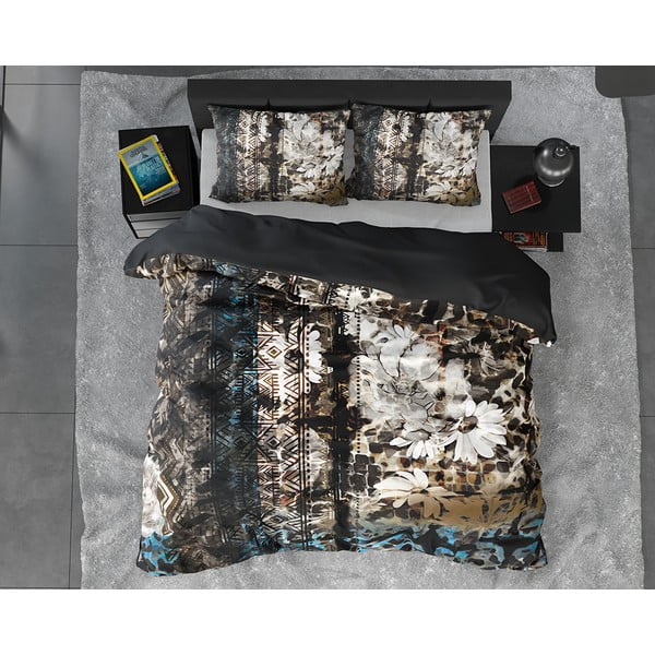 Kokvilnas satīna gultasveļa DH Satin Wild Aluna, 200 x 200/220 cm