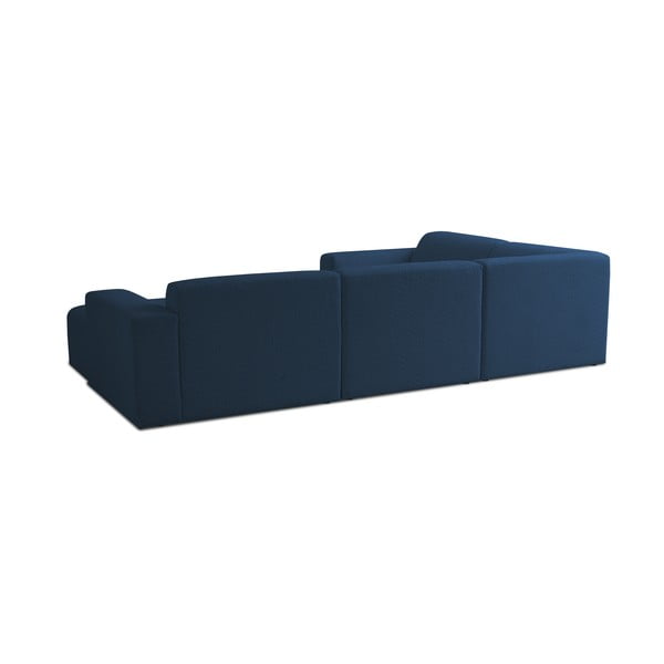 Tumši zils stūra dīvāns no buklē auduma (U veida) Roxy – Scandic-image-2