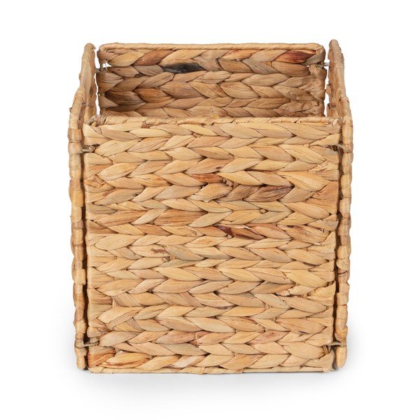 Uzglabāšanas grozs no ūdens hiacintes 24x24x24 cm – Compactor-image-1