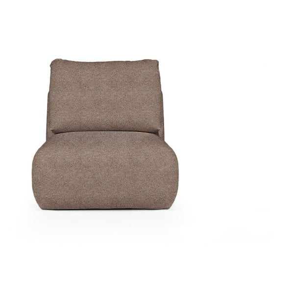 Brūns atpūtas krēsls no buklē auduma Mirel – Rodier