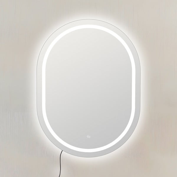 Sienas spogulis ar gaismu 60x80 cm – Ixia-image-1