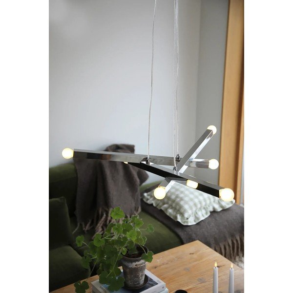 Sudraba krāsas metāla piekaramā lampa Stack – Markslöjd-image-1